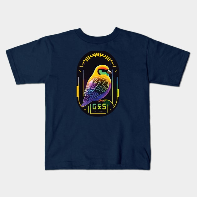 bird with fullcolor background Kids T-Shirt by Southwengker